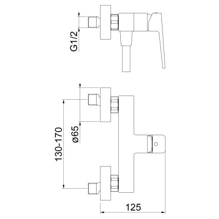 Sapho - Смесител за душ TURSI лъскав хром