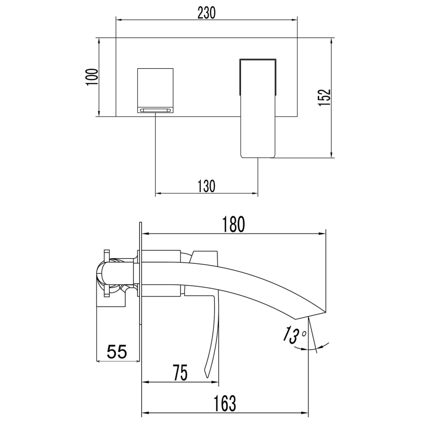 Sapho - смесител за умивалник GINKO матово черен