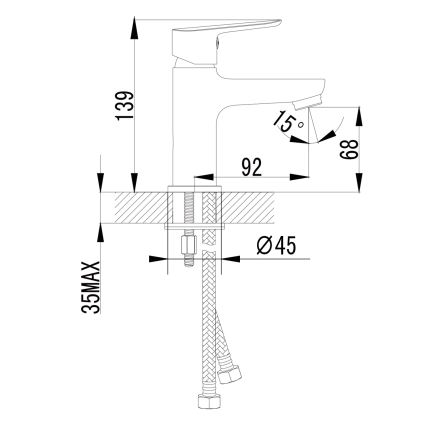 Sapho - Смесител за умивалник SMALL 13,9 cm лъскав хром