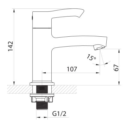 Sapho - Смесител за умивалник SMALL 14 см, лъскав хром