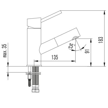 Sapho - Смесител за умивалник SOLITER 18,3 см полирано хромово покритие