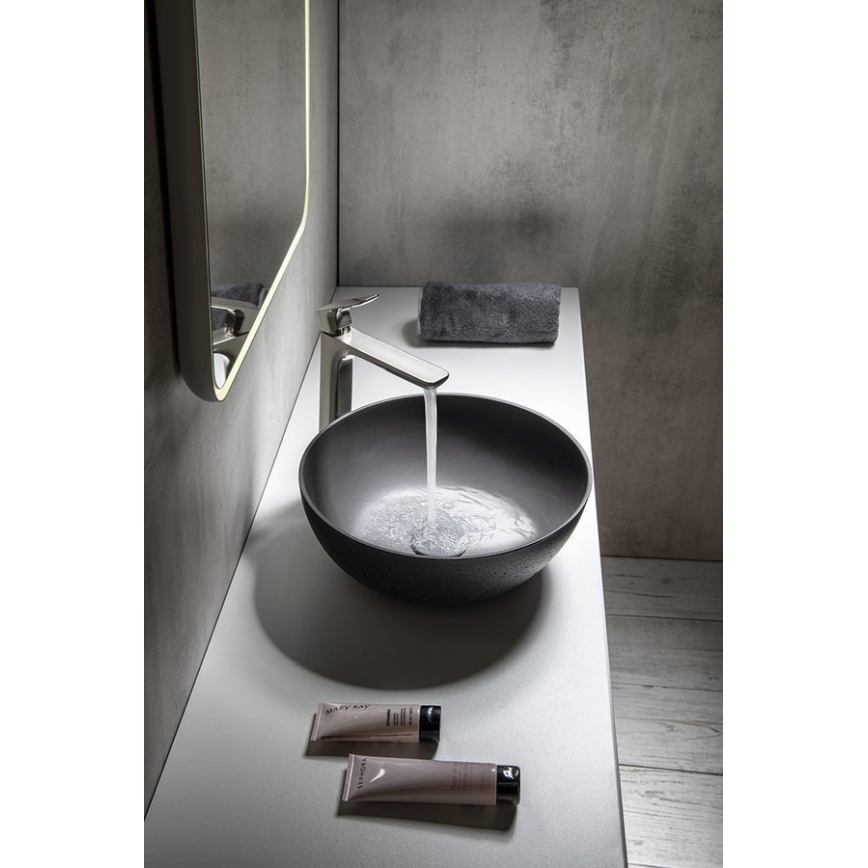 Sapho - Умивалник за плот FORMIGO Ø 39 см бетон/антрацит