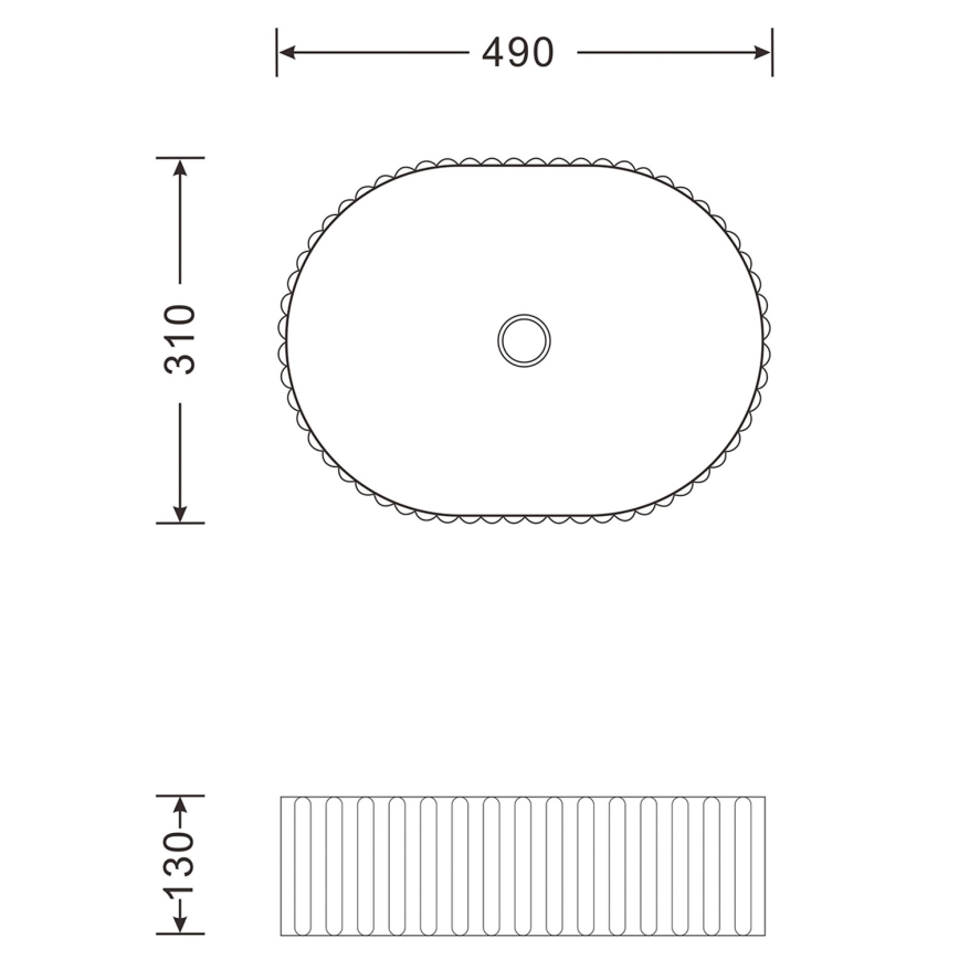 Sapho - Умивалник за плот PICOBELLO 49x31 cm керамика/бяла