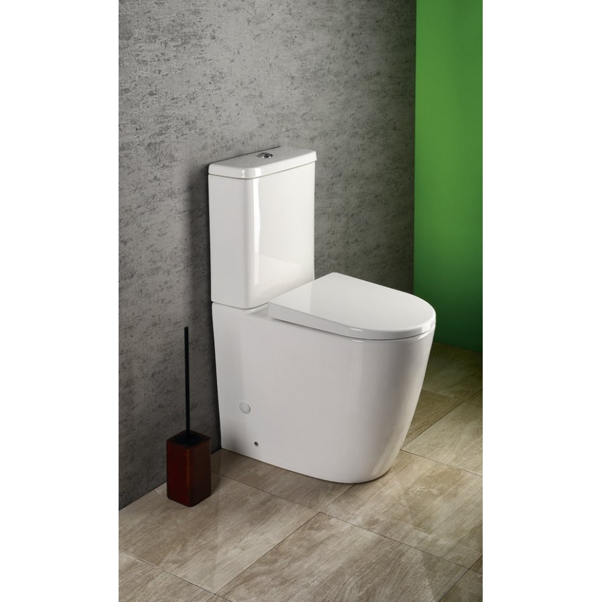 Sapho - комбиниран WC TURKU, долен/заден отвод, бяла керамика