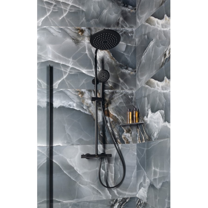 Sapho - Комплект за душ със смесител SOLARIS матово-черен
