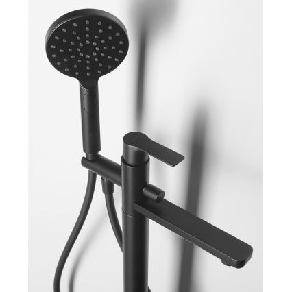 Sapho - Комплект за вана със смесител PAX, матово черно
