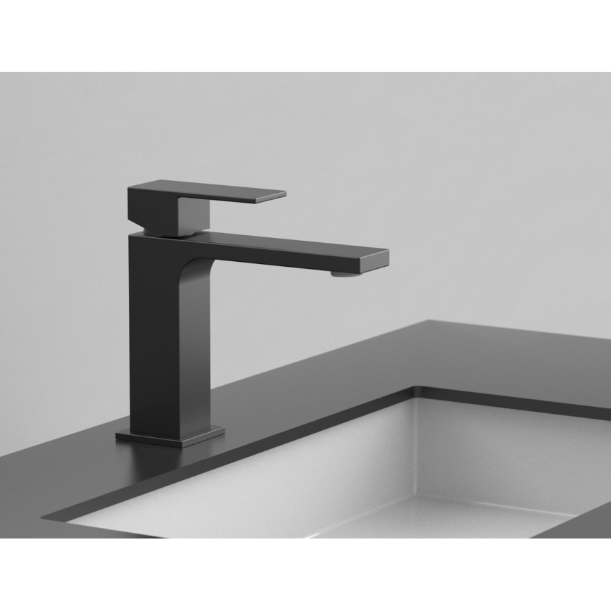 Sapho - Кран за мивка CUBEMIX 15,3 см матов черен