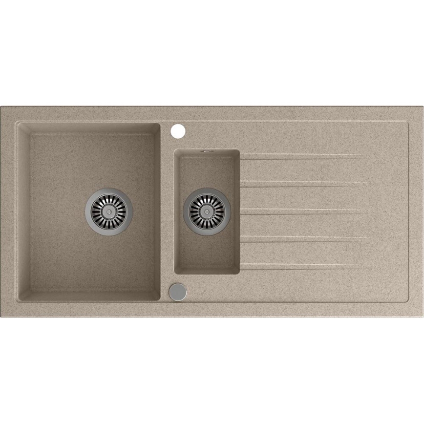 Sapho - Кухненска мивка 100x50 cm гранит/бежова