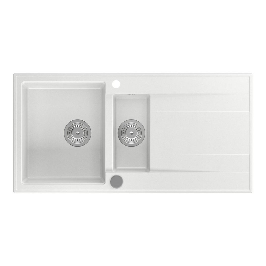 Sapho - Кухненска мивка 100x50 см гранит/бяла