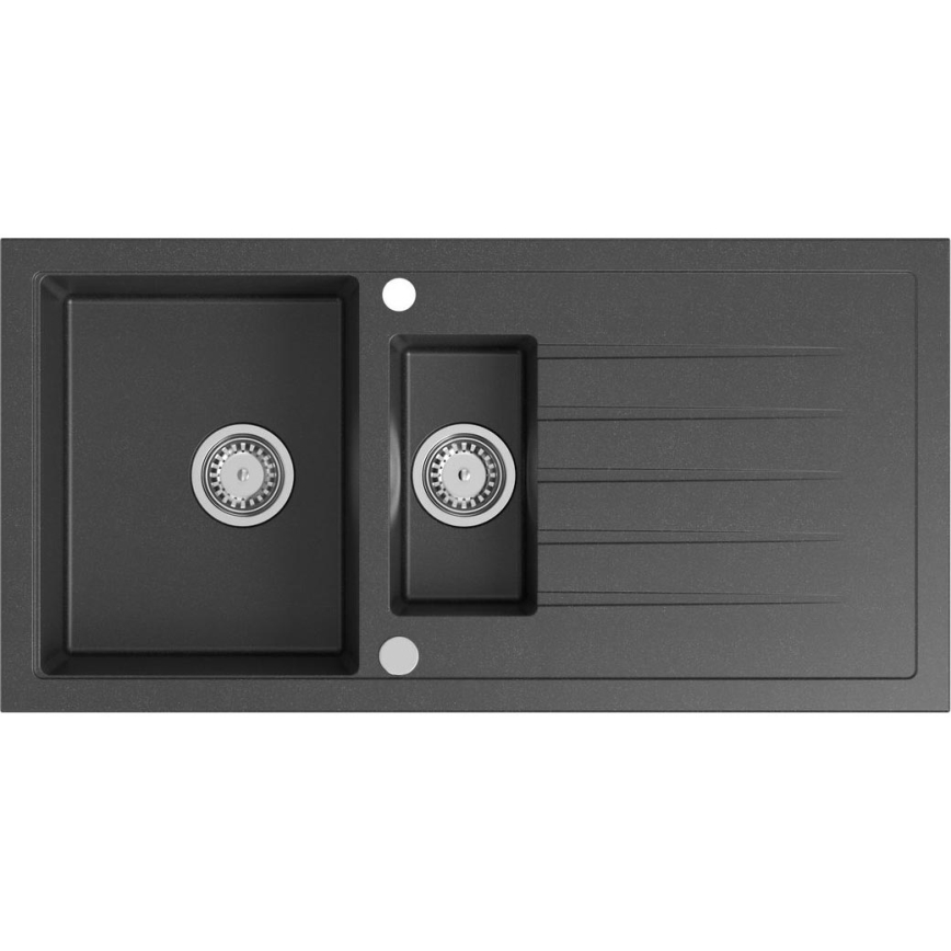 Sapho - кухненска мивка 100x50 см гранит/черен