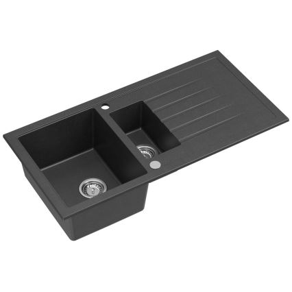 Sapho - кухненска мивка 100x50 см гранит/черен