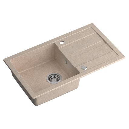 Sapho - Кухненска мивка 77x44 см гранит/бежова