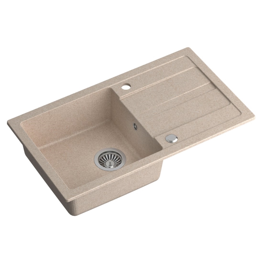 Sapho - Кухненска мивка 77x44 см гранит/бежова
