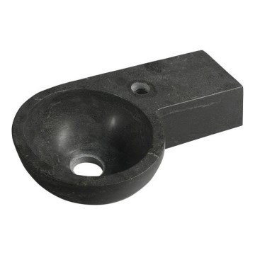 Sapho - Ъглова стенна мивка BLOK 40x23 см дясна/антрацит