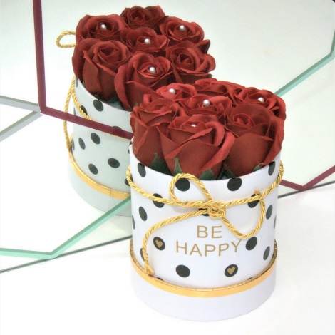 Сапунени рози BE HAPPY - размер S (7 броя)
