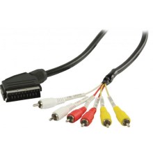 SCART кабел 6 бр. букси черен