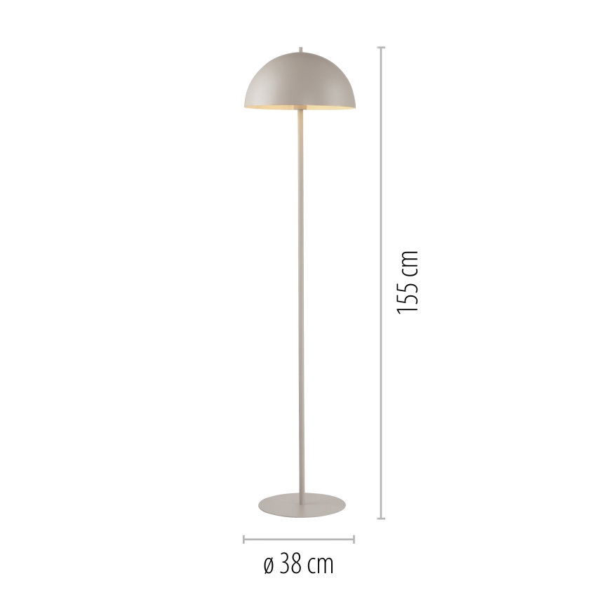 Schöner Wohnen 11727-39 - Подова лампа ALI 1xE27/25W/230V сива