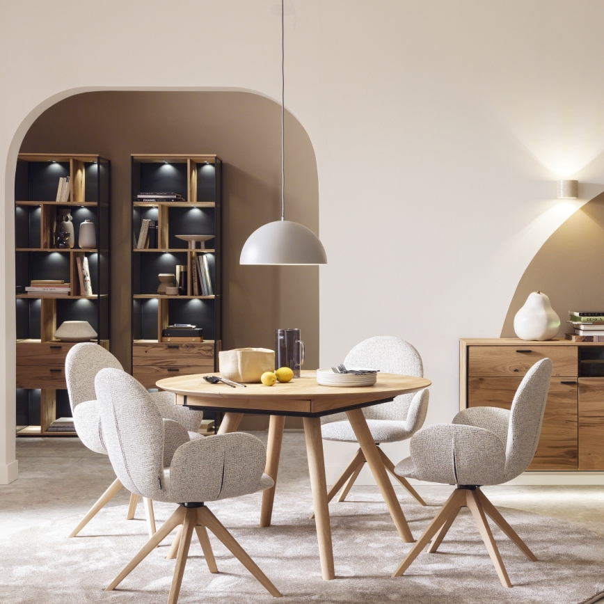 Schöner Wohnen 11728-39 - Пендант на кабел ALI 1xE27/25W/230V Ø 38 см сив