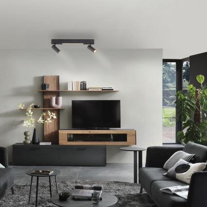 Schöner Wohnen 11793-18 - LED точково осветително тяло DANTE 2xGU10/10W/230V + LED/7,2W черно