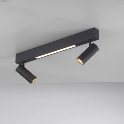 Schöner Wohnen 11793-18 - LED точково осветително тяло DANTE 2xGU10/10W/230V + LED/7,2W черно