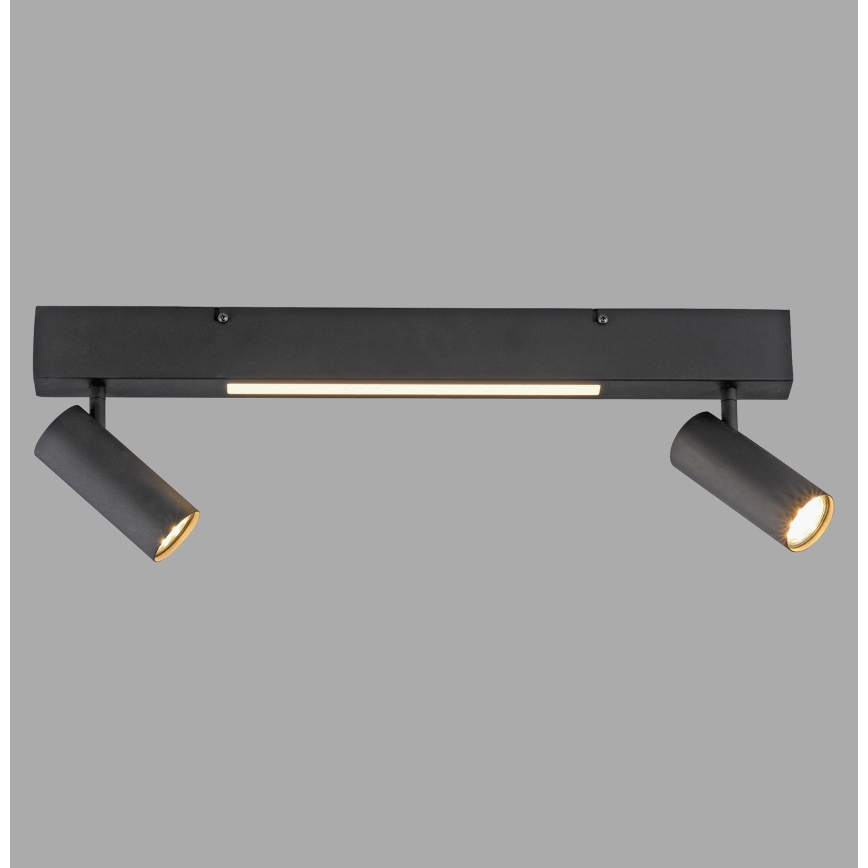 Schöner Wohnen 11793-18 - LED точково осветително тяло DANTE 2xGU10/10W/230V + LED/7,2W черно