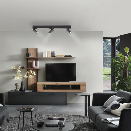 Schöner Wohnen 11794-18 - LED точково осветително тяло DANTE 3xGU10/10W/230V + LED/14,4W черно