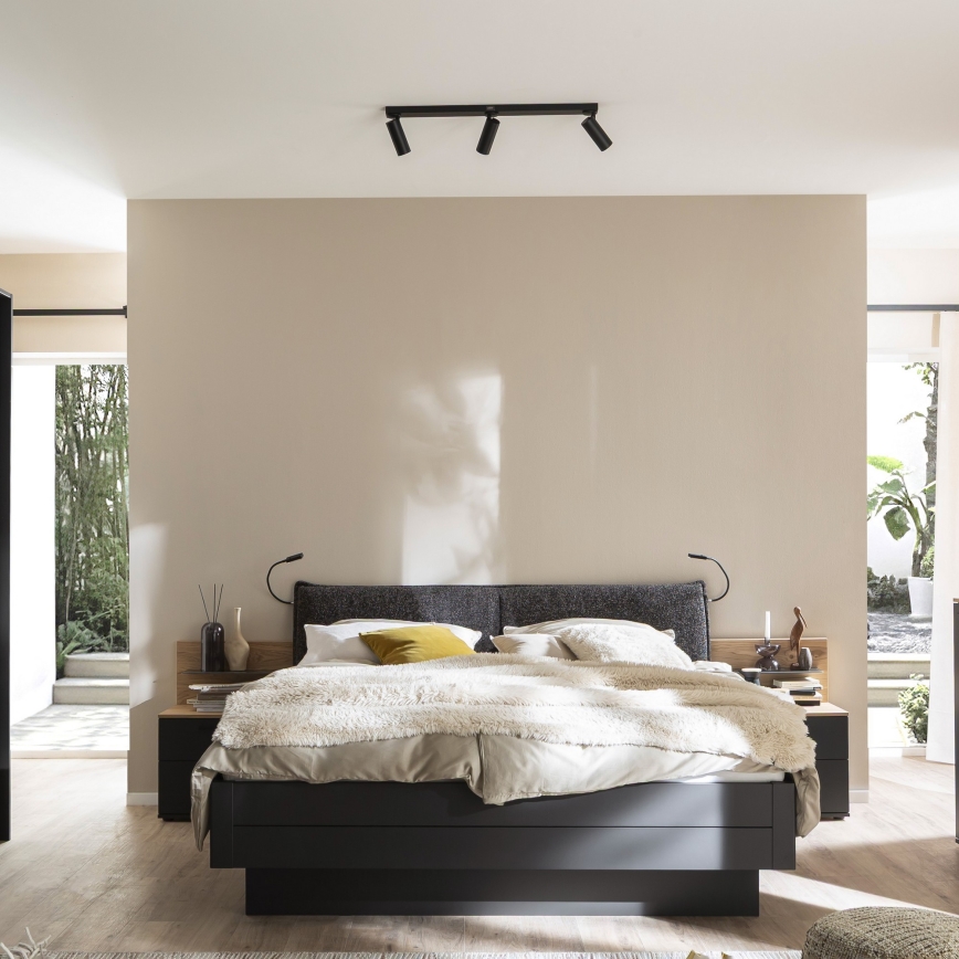 Schöner Wohnen 11794-18 - LED точково осветително тяло DANTE 3xGU10/10W/230V + LED/14,4W черно