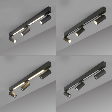 Schöner Wohnen 11794-18 - LED точково осветително тяло DANTE 3xGU10/10W/230V + LED/14,4W черно