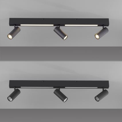 Schöner Wohnen 11794-18 - LED точково осветително тяло DANTE 3xGU10/10W/230V + LED/14,4W черно