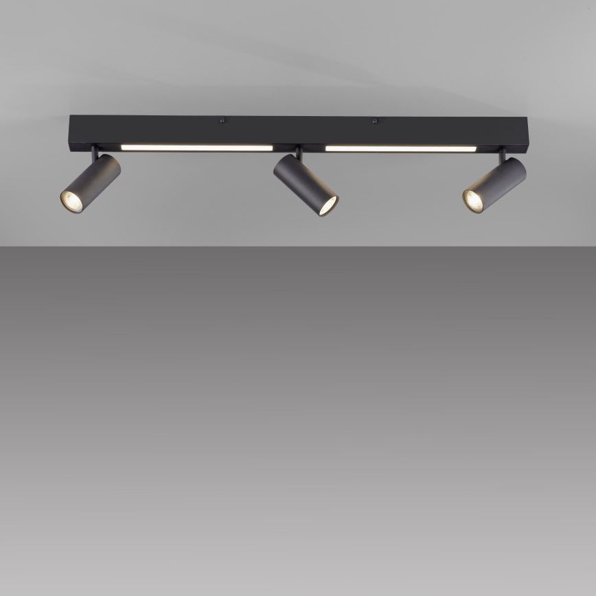 Schöner Wohnen 11794-18 - LED точково осветително тяло DANTE 3xGU10/10W/230V + LED/14,4W черно