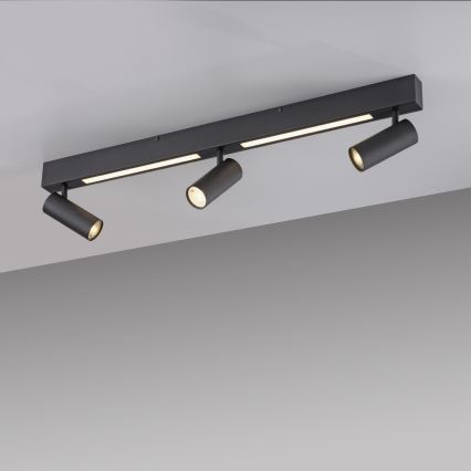 Schöner Wohnen 11794-18 - LED точково осветително тяло DANTE 3xGU10/10W/230V + LED/14,4W черно