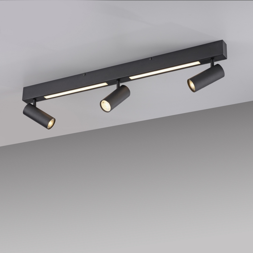 Schöner Wohnen 11794-18 - LED точково осветително тяло DANTE 3xGU10/10W/230V + LED/14,4W черно