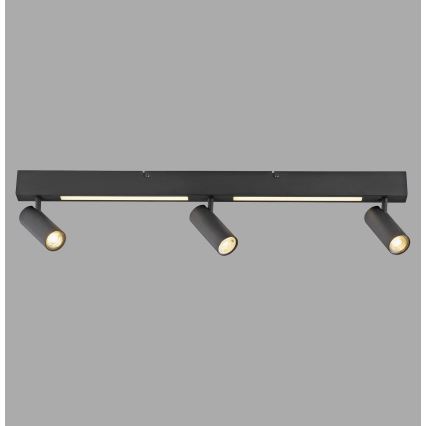 Schöner Wohnen 11794-18 - LED точково осветително тяло DANTE 3xGU10/10W/230V + LED/14,4W черно