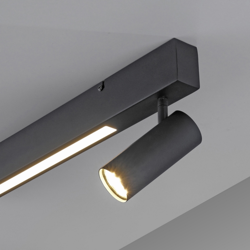 Schöner Wohnen 11794-18 - LED точково осветително тяло DANTE 3xGU10/10W/230V + LED/14,4W черно