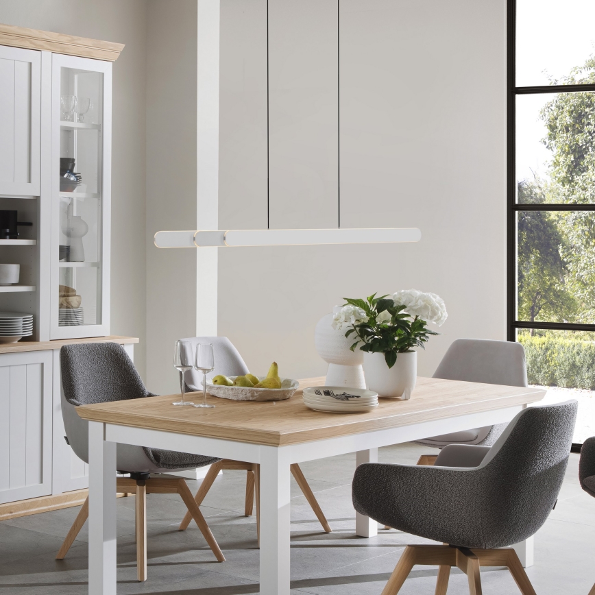 Schöner Wohnen 12577-16 - LED димируем полилей на кабел ADRIANA ROUND 2xLED/24W/230V 2700/3000/3500/4000/5000K 160 cm бял