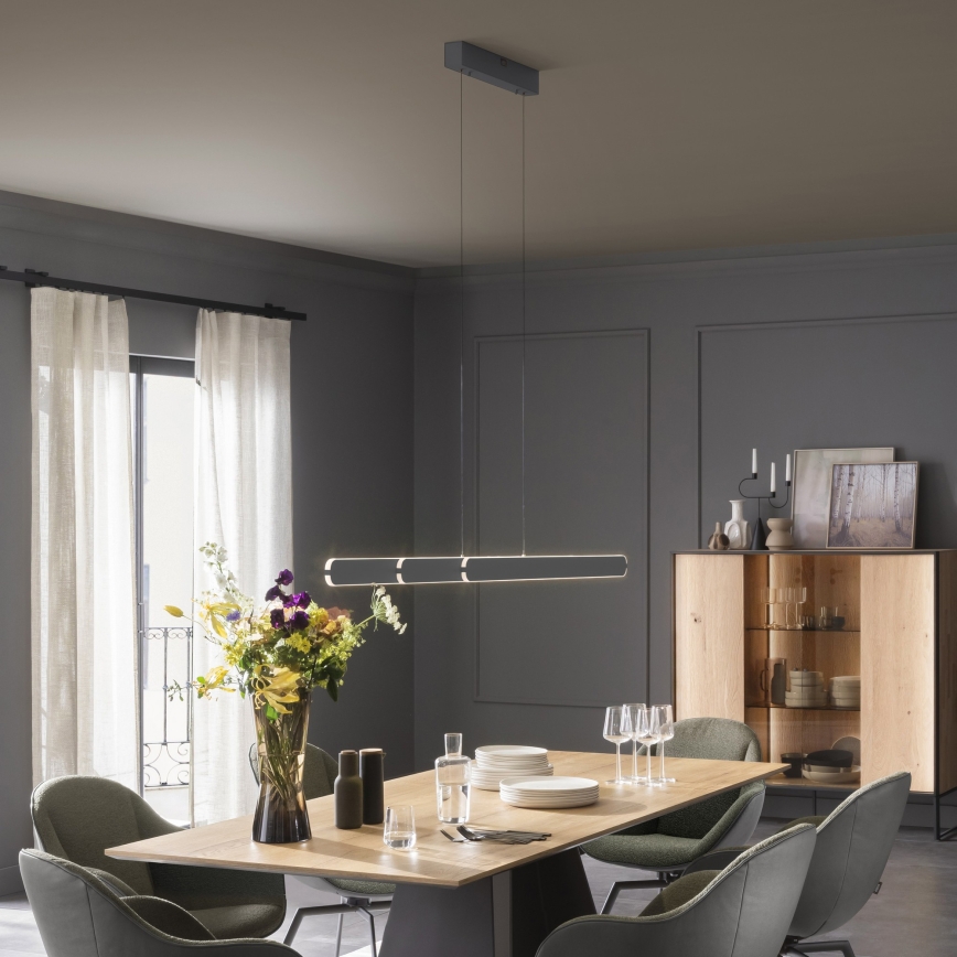 Schöner Wohnen 12577-18 - димируем LED висящ полилей на кабел ADRIANA ROUND 2xLED/24W/230V 2700/3000/3500/4000/5000K 160 cm черен