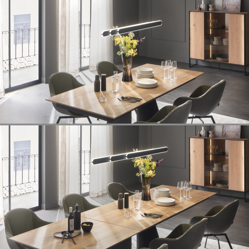 Schöner Wohnen 12577-18 - димируем LED висящ полилей на кабел ADRIANA ROUND 2xLED/24W/230V 2700/3000/3500/4000/5000K 160 cm черен