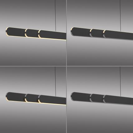 Schöner Wohnen 12577-18 - LED полилей на кабел ADRIANA ROUND с възможност за димиране 2xLED/24W/230V 2700/3000/3500/4000/5000K черен