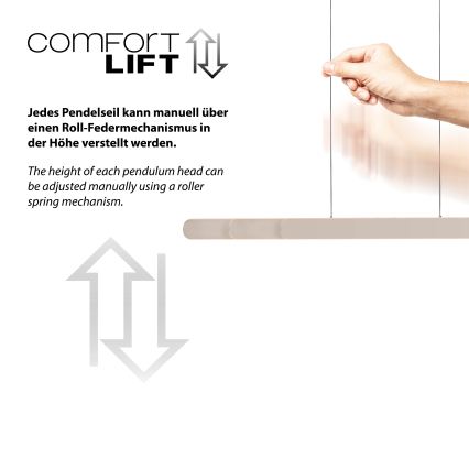 Schöner Wohnen 12577-39 - Димируема LED висяща лампа на кабел ADRIANA ROUND 2xLED/24W/230V 2700/3000/3500/4000/5000K сива