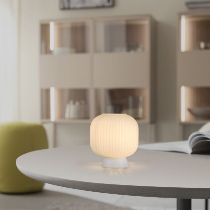 Schöner Wohnen 13573-16 - Настолна лампа NAMI 1xE27/25W/230V бяла