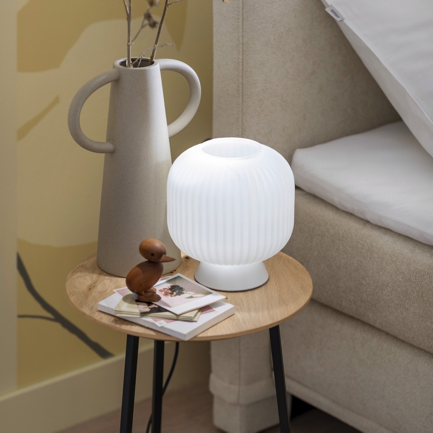 Schöner Wohnen 13573-16 - Настолна лампа NAMI 1xE27/25W/230V бяла