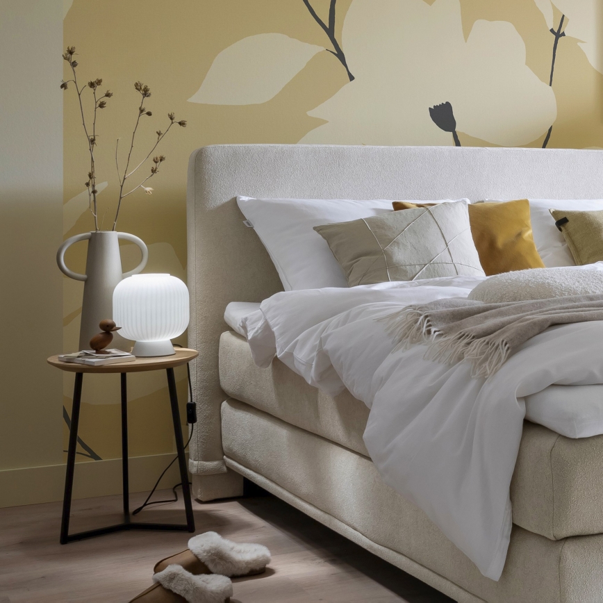 Schöner Wohnen 13573-16 - Настолна лампа NAMI 1xE27/25W/230V бяла