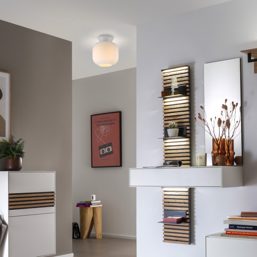 Schöner Wohnen 13574-16 - Таванно осветително тяло NAMI 1xE27/25W/230V диаметър 20 см бяло