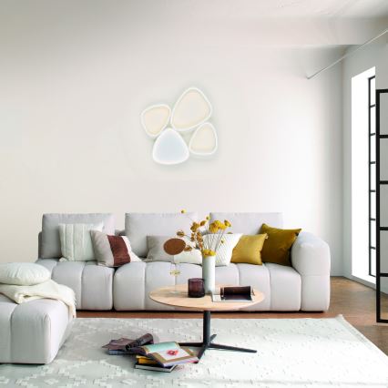 Schöner Wohnen 14038-16 - LED димируемо таванно осветително тяло PEBBLES LED/35,5W/230V бяло