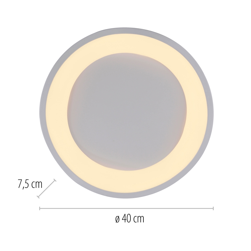 Schöner Wohnen 14233-16 - Димируемо таванно осветително тяло MONTA LED/21W/230V Ø 40 см, бяло