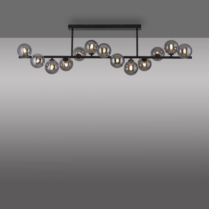 Schöner Wohnen 14505-18 - LED полилей, монтиран на тръба DUBAI 13xG9/3W/230V черен/опушен
