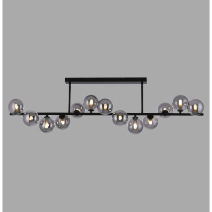 Schöner Wohnen 14505-18 - LED полилей, монтиран на тръба DUBAI 13xG9/3W/230V черен/опушен