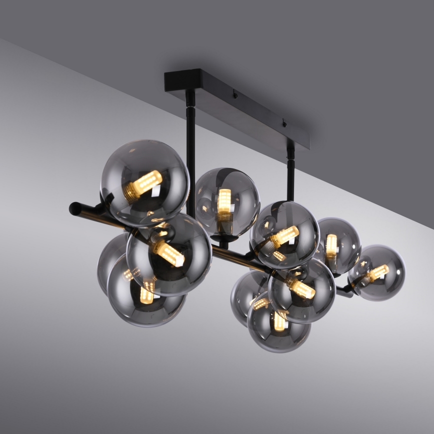 Schöner Wohnen 14505-18 - LED полилей, монтиран на тръба DUBAI 13xG9/3W/230V черен/опушен