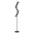 Schöner Wohnen 14506-18 - LED подова лампа DUBAI 9xG9/3W/230V черна/опушена