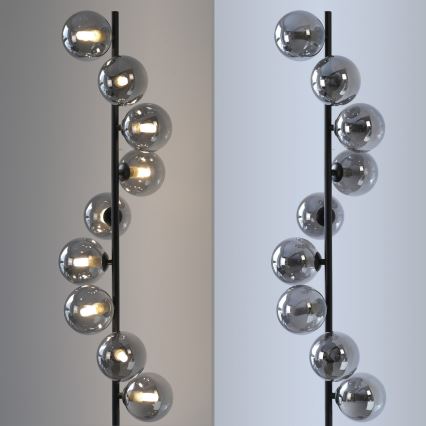 Schöner Wohnen 14506-18 - LED подова лампа DUBAI 9xG9/3W/230V черна/опушена